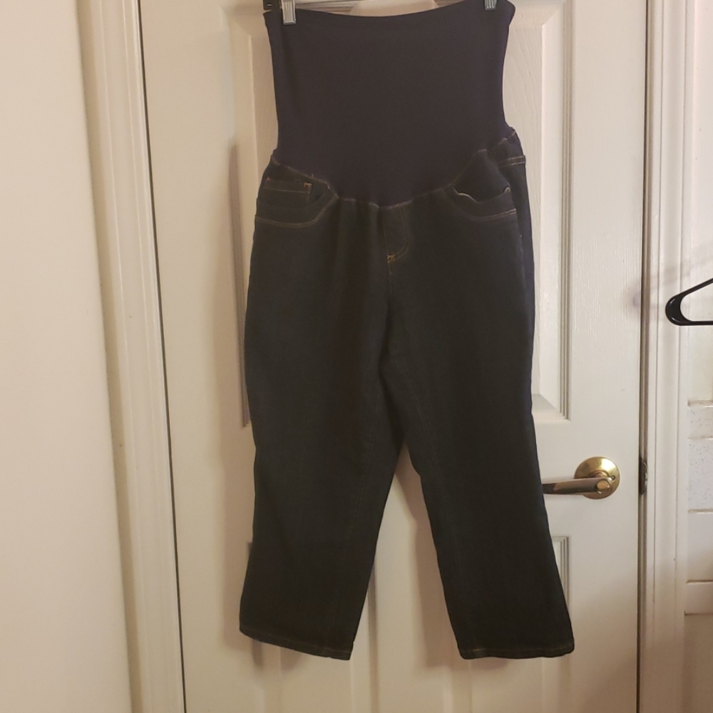 🤯3/$12 Duo Maternity Jean Capris Size Large
